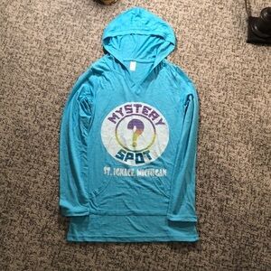 Salt Creek Mystery Spot Blue Light Weight Hoodie Size Medium